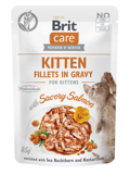 Brit Care® Cat Pouches Fillets In Gravy Kitten Salmon 85gr