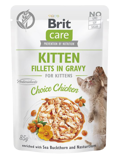 Brit Care® Cat Pouches Fillets In Gravy Kitten Chicken 85gr