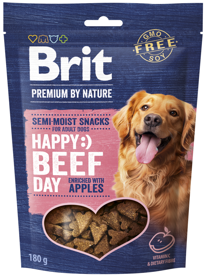 Brit Premium By Nature® Dog Semi-Moist Snacks Happy Beef with Apples 180gr