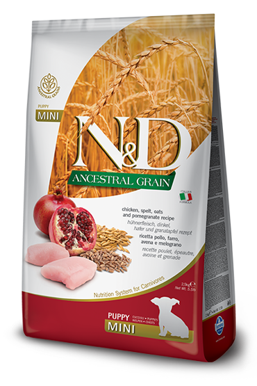 Farmina Ancestral Grain Puppy Mini Ξηρά Τροφή με Λίγα Σιτηρά για Κουτάβια Μικρόσωμων Φυλών με Κοτόπουλο και Ρόδι 800gr