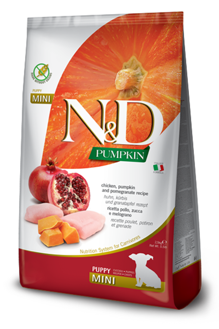 N&D PUMPKIN CHICK PUPPY MINI 800GR XIRA TROFI SKuLOu