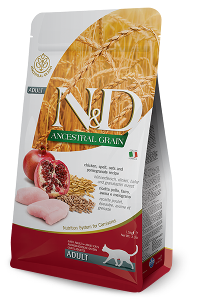 Farmina N&D Ancestral Low Grain Adult Xira Trofi ga Enilikes Gtes me Kotopoulo & Rodi 5kg