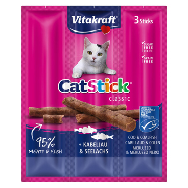 Cat Stick Μπακαλιάρος & Τόνος 3τμχ