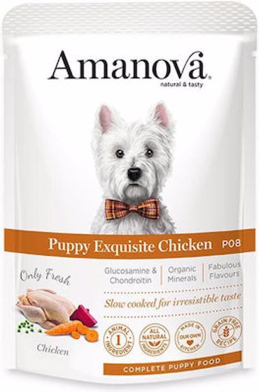 Amanova Exquisite Υγρή Τροφή για Κουτάβι με Κοτόπουλο χωρίς Σιτηρά σε Φακελάκι 100gr