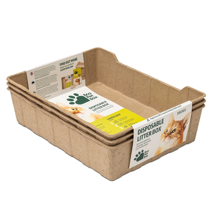 Eco Cat Littter Box Biodiaspomeni Lekani ga Gtes 44x34x12 cm