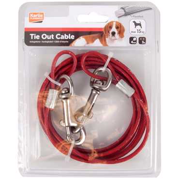 TIE OUT CABLE RED 3M 4mm