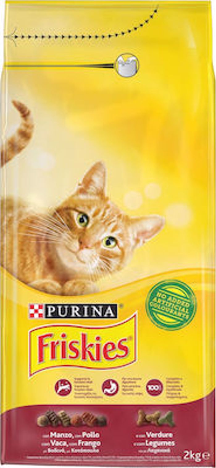 Purina Friskies Xira Trofi ga Enilikes Gtes me Bodino Kotopoulo Laxanika 20kg