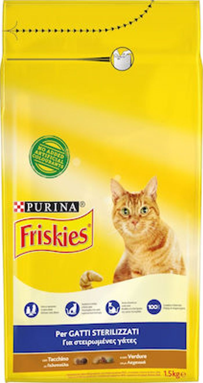 FRISKIES CAT XIRA TROFI GTAS STERILISED TURKEY 1.5KG