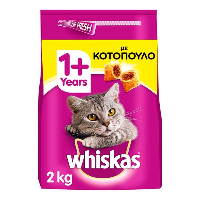 WHISKAS XIRA TROFI GTAS ME KOTOPOuLO 1.9KG