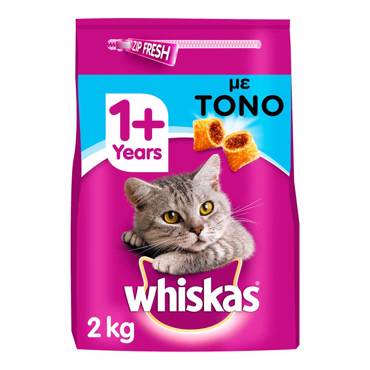 WHISKAS ΞΗΡΑ ΤΡΟΦΗ ΓΑΤΑΣ ME ΤΟΝΟΣ 1.9KG