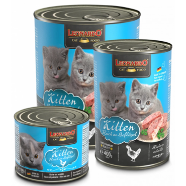 Leonardo Κονσέρβα Γατάκια Kitten με Πουλερικά 400g