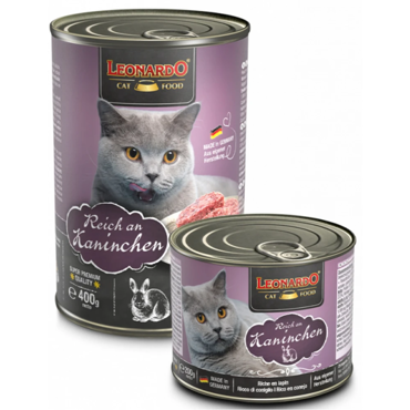 Leonardo Κονσέρβα Γάτας με Κουνέλι 400g