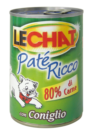 LeChat Paté Ricco Κονσέρβα Γάτας με Κουνέλι 400g