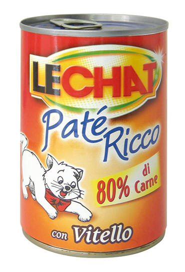 LeChat Paté Ricco Κονσέρβα Γάτας με Μοσχάρι 400g